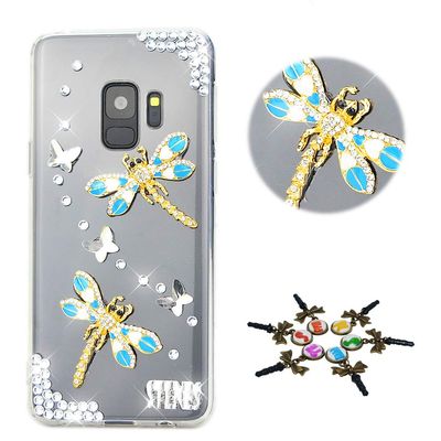 STENES Bling Case Compatible with Galaxy J7 (2018) Case - 3D Handmade Tropical Fish Mermaid Rhinestone Cover Case Compatible with Samsung Galaxy J7 2018 / Galaxy J7 Crown/Galaxy J7 Star - Blue