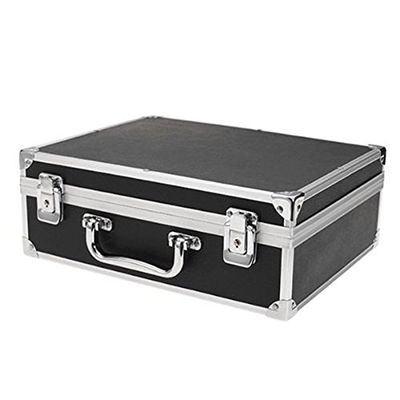 Large Case Aluminum Kit Carrying Storage with Lock (Black)