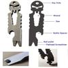 Harlorki 3 PCS Multi-function Skull EDC Tool Pocket Stainless Steel Key Ring Bottle Opener view 2