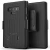 Encased Galaxy Note 9 Belt Case Holster - Ultra Thin DuraClip Protective Hard Cover w/Rotating Clip (Smooth Black) view 2