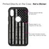 DistinctInk Case for iPhone X/XS (5.8" Screen) - Replacement for OtterBox Commuter Black Custom Case - Black Grey US Flag United States - Show Your Love of the United States of America view 2