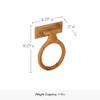 Dalton 4-Piece Bathroom Accessory Set, Honey Oak, Includes Towel Bar, Towel Ring, Toilet Paper Holder, and Robe Hook  Design House, 561258 view 4