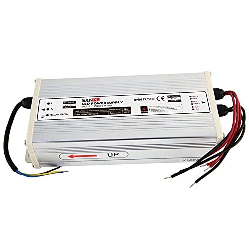 Switch Mode Power Supply 300W 5V 60A Constant Voltage LED Driver 5VDC Rainproof Outdoor 110V AC to DC 5 Volt Transformer Converter (FX300-H1V5)