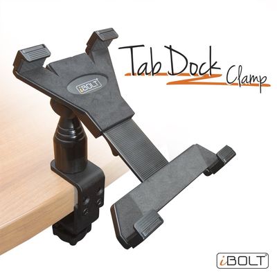 iBOLT TabDock Clamp- Heavy Duty C-Clamp Mount for All 7" - 10" Tablets (iPad, Nexus, Samsung Tab) for Desks, Tables, Wheelchairs, Carts, etc : Great for Homes, Schools, Offices, Hospitals