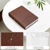 Fintie Photo Album for 3.5x4.25 Inch Polaroid Films - 64 Pockets Small Albums Book Compatible With Fujifilm Instax Wide EVO/400/300, Polaroid Now+/Now/Flip/I-Type/600/SX-70 Photos, Vintage Brown view 3