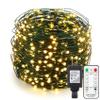 ER CHEN 165ft Led String Lights, 500 Led Starry Lights on 50M Green Copper Wire String Lights Power Adapter + Remote Control(Warm White) view 1