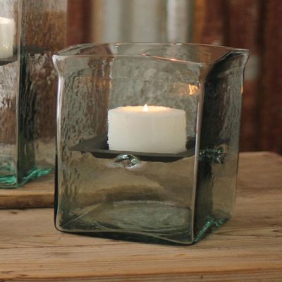Kalalou CV2213 Transitional Candle Hurricane in Light Finish, 6.50 inches