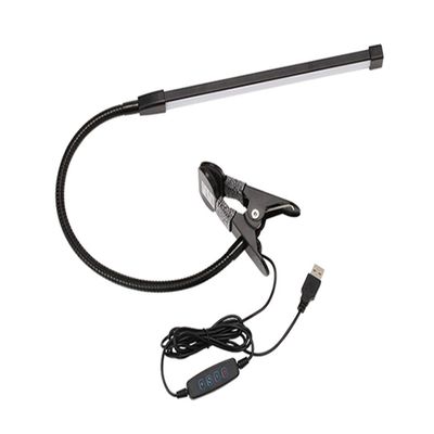 Elitzia Reading Lamp Clip Type Energy-Saving for Reading Working and Eye-Protection ETUL102 (Black)