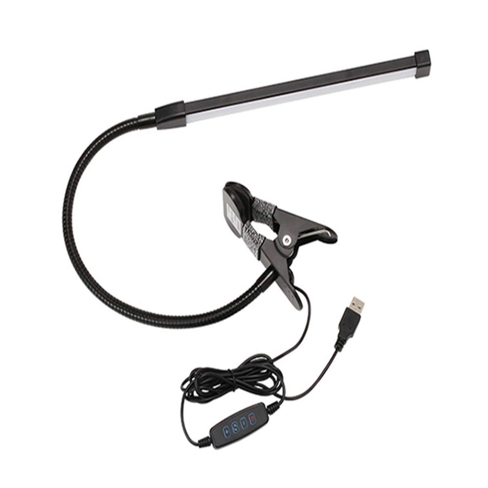 Elitzia Reading Lamp Clip Type Energy-Saving for Reading Working and Eye-Protection ETUL102 (Black)