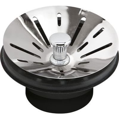 Elkay LKDS99 3-1/2" Polished Stainless Steel Disposal Stopper/Strainer for InSinkErator Disposal, Chrome , Silver