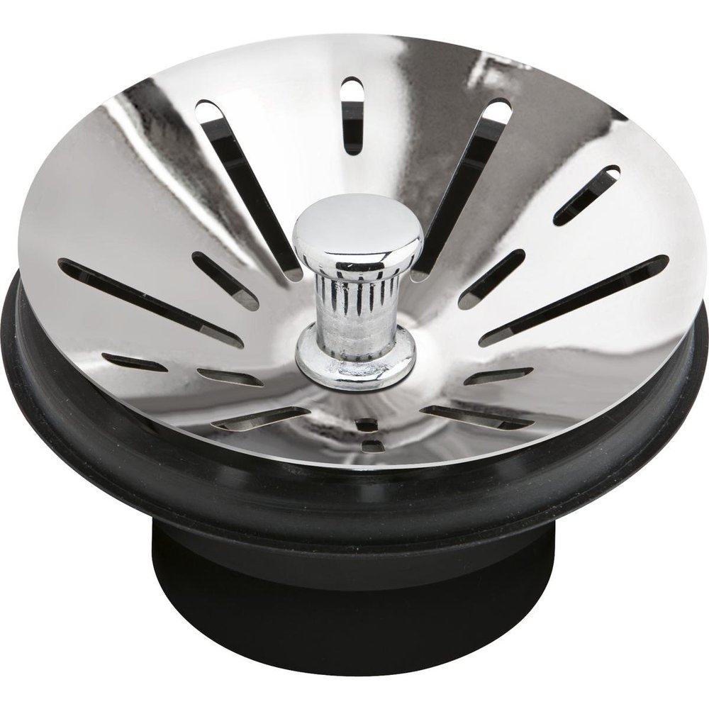 Elkay LKDS99 3-1/2" Polished Stainless Steel Disposal Stopper/Strainer for InSinkErator Disposal, Chrome , Silver