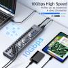 Powered USB 3.2 Hub, ACASIS 16 Ports USB 3.2 Hub with 10Gbps Data SpeedAluminum Housing, USB Hub Powered with 96W Power Adapter, USB Hub for PC/Laptop, Computer, Flash Drive, Printer, Camera view 3
