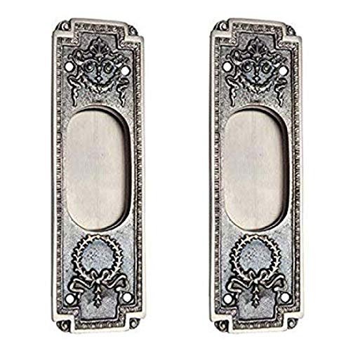 Adonai Hardware Hazargaddah Brass Decorative Flush Pull (Supplied as 2 Pieces per Pack) (Antique Brushed Nickel)