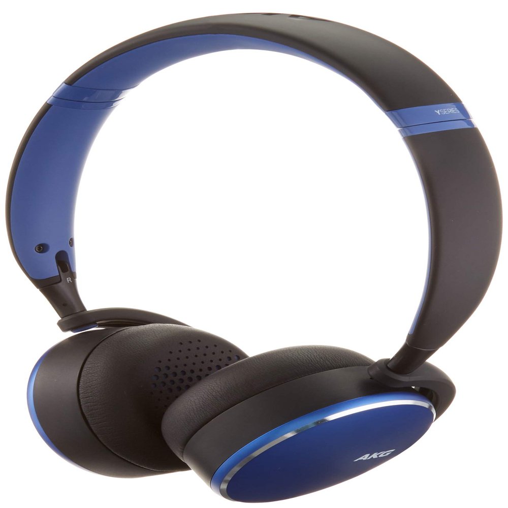 SAMSUNG AKG Y500 On-Ear Foldable Wireless Bluetooth Headphones- Blue (US Version)