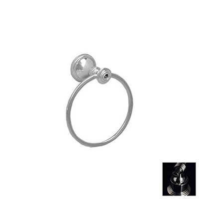 Santec Klassica Crystal Polished Chrome Towel Ring