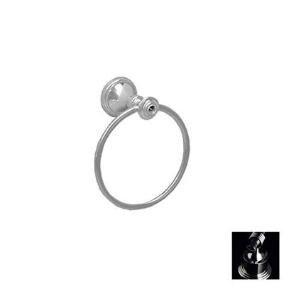 Santec Klassica Crystal Polished Nickel Towel Ring
