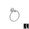 Santec Klassica Crystal Satin Nickel Towel Ring view 1