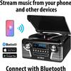 Victrola Haley Retro Bluetooth Record Player & Multimedia Center with Built-in Speakers - 3-Speed Turntable, CD Player, AM/FM Radio, 3.5mm Aux-In, Wireless Music Streaming, Red view 2