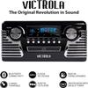 Victrola Haley Retro Bluetooth Record Player & Multimedia Center with Built-in Speakers - 3-Speed Turntable, CD Player, AM/FM Radio, 3.5mm Aux-In, Wireless Music Streaming, Red view 3