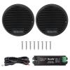 Herdio 3" inch Marine Bluetooth Speakers Boat Motorcycle Hot tub Stereo with Max Power 140 Watt (Black) view 1