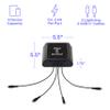 Kwikboost Mini Charging Hub Table Top Station. Charges 4 Phones at Full Speed. Affordable Option for Dorm, Patient, Library, Waiting Rooms & More (Basic) view 3