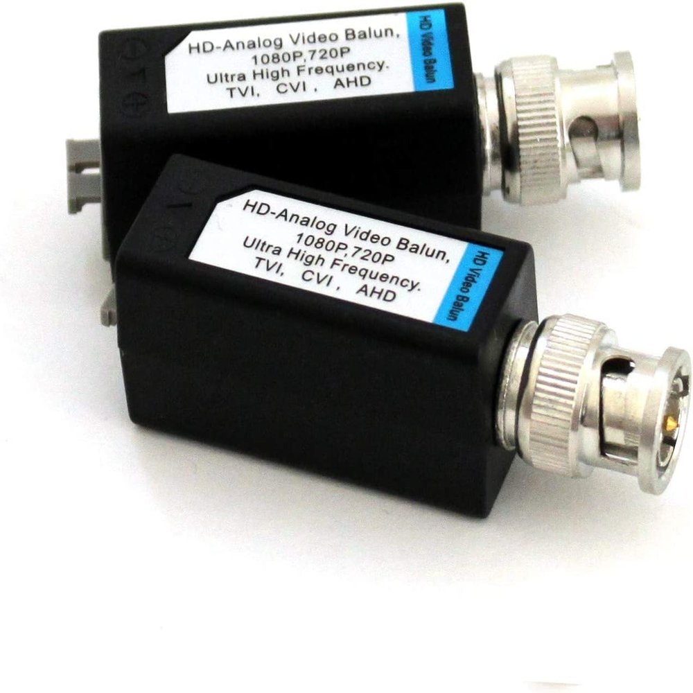 HDVD 1 Pair Mini CCTV BNC Video Balun Transceiver Cable Push Button Terminal (1 Pair)