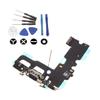 (md0410) Black USB Charging Port Charge Dock Connector Charger mic Flex Ribbon Cable Replacement Part Compatible for iPhone 7 + Tools Kit view 1