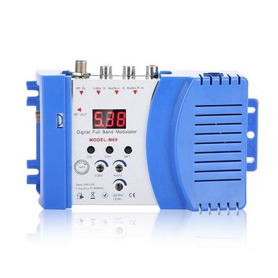 Digital RF Modulator Audio Video AV inputs into RF & TV Output AV RF AV TV Converter, VHF UHF Amplifier for Satellite Receivers, Video Cameras, Game Consoles, CCD Cameras US