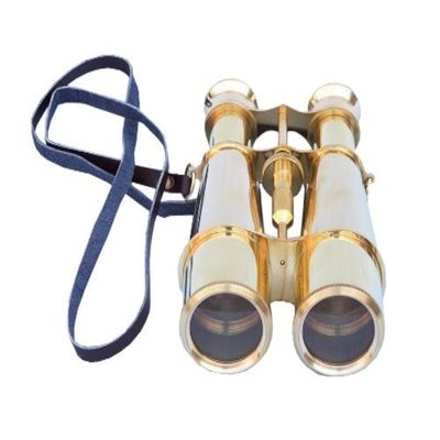 Hampton Nautical Captain's Solid Brass Binoculars, 6", Brass