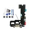 (md0410) White USB Charging Port Charge Dock Connector Charger mic Flex Ribbon Cable Replacement Part Compatible for iPhone 7 + Tools Kit view 1