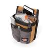 Dickies Zipper Pocket Canvas Pouch for Tool and Work Belts, Four Pockets, Cushioned Pocket, Grey/Tan view 2