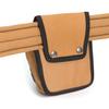 Dickies Zipper Pocket Canvas Pouch for Tool and Work Belts, Four Pockets, Cushioned Pocket, Grey/Tan view 3