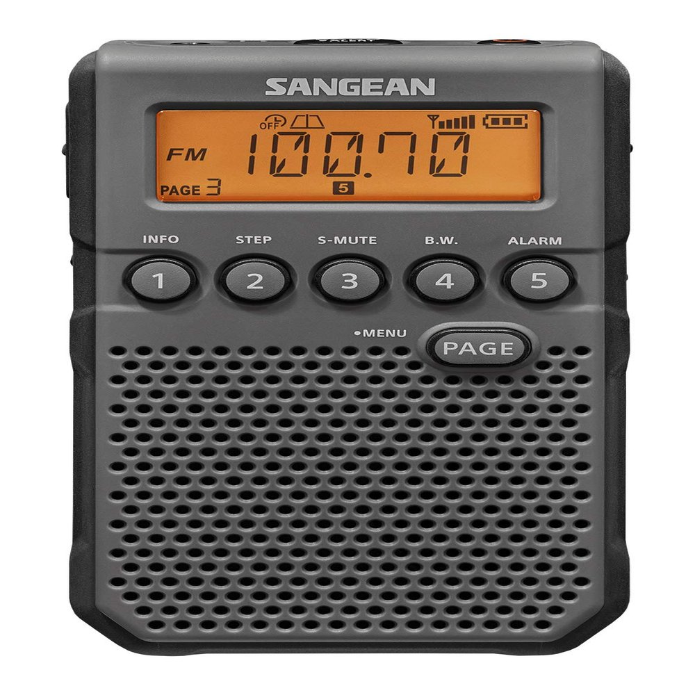 Sangean DT-800BK AM/FM/NOAA Weather Alert Pocket Radio, Black