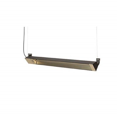 Fostoria TPI Corporation, OCH-57-240V-CE, Quartz Tube Electric Indoor/Outdoor Infrared Heater, 59in lg., Steel, 240 Volts, 3000-Watts, Includes Cord and Plug, Powder Coated Brown, 57 x 6 x 6.5 inches