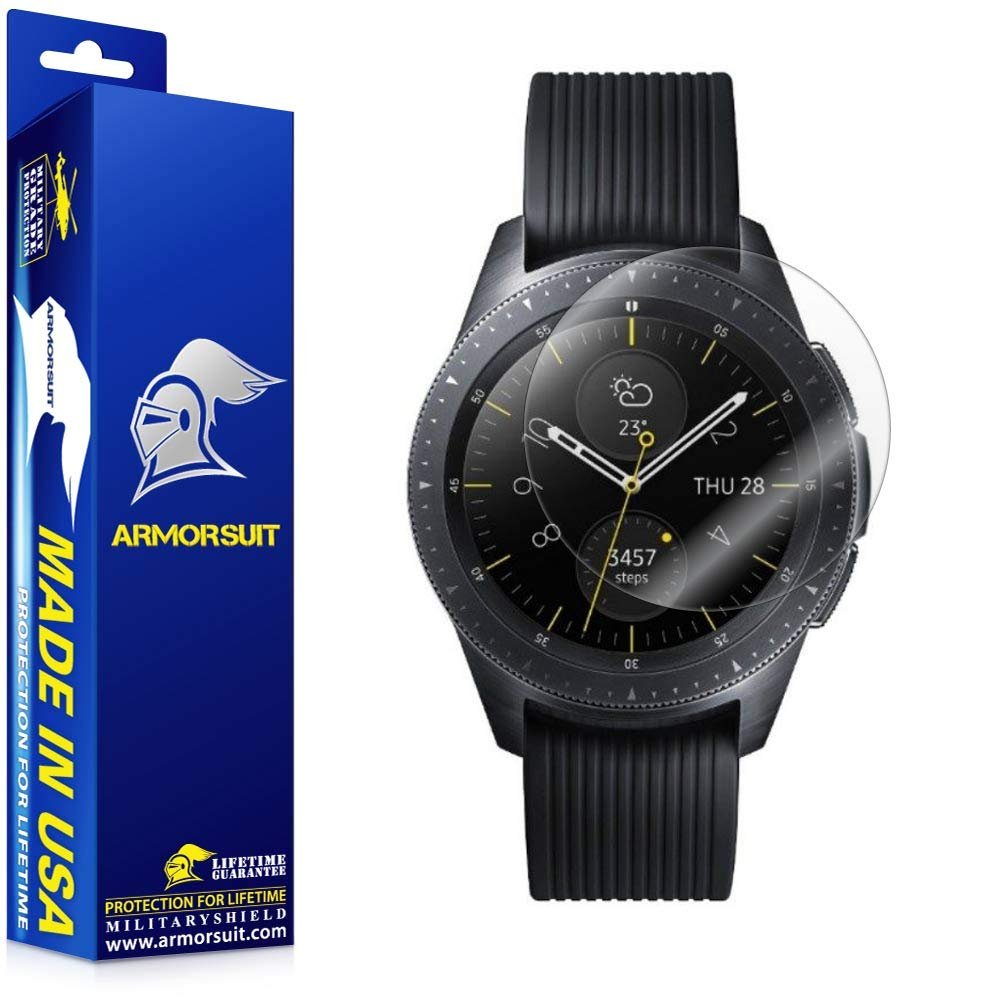 ArmorSuit Galaxy Watch (46mm) Screen Protector(2 Pack) Full Coverage MilitaryShield Screen Protector for Samsung Galaxy Watch (46mm) - HD Clear Anti-Bubble