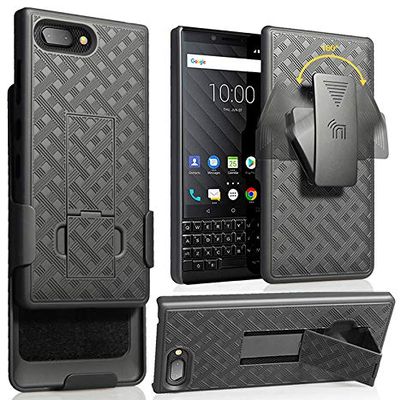 Holster Combo for BlackBerry Key2 Phone Case with Belt Clip - Black