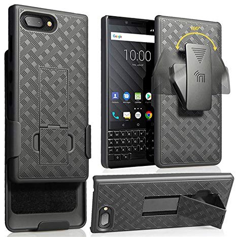 Holster Combo for BlackBerry Key2 Phone Case with Belt Clip - Black
