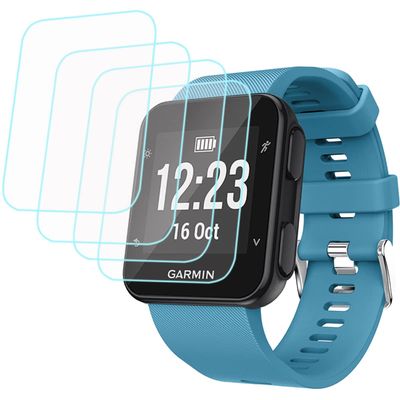 Screen Protector for Garmin Forerunner 35,CKANDAY 4 Pack Tempered Glass Protective Films Anti-Scratch High Definition Full Coverage Cover Smartwatch