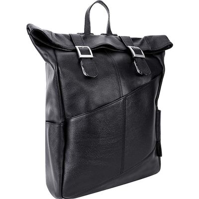 McKleinUSA S Series, Kennedy, Pebble Grain Calfskin Leather, 17" Leather Dual Access Laptop Backpack, Black (88735)