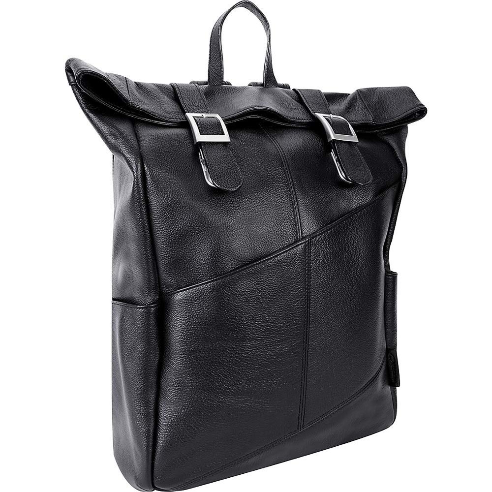McKleinUSA S Series, Kennedy, Pebble Grain Calfskin Leather, 17" Leather Dual Access Laptop Backpack, Black (88735)