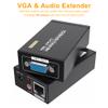 MOERISICAL VGA Cat5e Cat6 Extender 300ft Video Repeater Over Ethernet Cable, up to 100m, Sender+Receiver view 2
