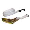 TentandTable 13' x 1" Ratchet Strap Cargo Tie Down, Snap Hook White 10pk view 1