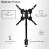 VIVO Ultra Wide TV Desk Mount for up to 55 inch Screens Weighing 66 lbs, Full Motion Height Adjustable Single Television Stand, Black, STAND-V155C view 3