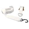 TentandTable 13' x 1.5" Ratchet Strap Cargo Tie Down, Snap Hook White 10pk view 1