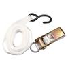 TentandTable 13' x 1" Ratchet Strap Cargo Tie Down, Snap Hook White 4pk view 2