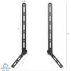 VIVO Universal Sound Bar Steel Bracket Speaker Mount Above or Below Wall Mounted TV, Fits Behind 23 to 65 inches Screens, 33 lbs. Capacity, Mount-SPSB2 view 2