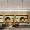 RUNNUP Pendant Lighting Single Light Industrial Wrought Iron Hanging Ceiling Fixture with Metal Global Shade,Black view 3