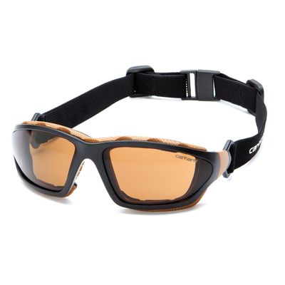 Carhartt Gear CHB418DTP Carthage Sandstone Bronze Anti-Fog Lens - One Size Fits All - Black/Tan