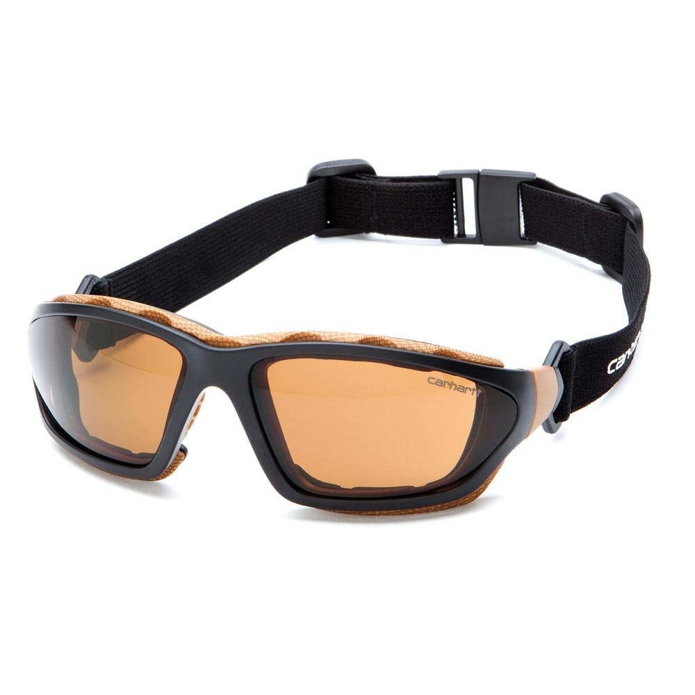 Carhartt Gear CHB418DTP Carthage Sandstone Bronze Anti-Fog Lens - One Size Fits All - Black/Tan