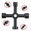 OriGlam Universal 4 Way Multi-Functional Utilities Key, Electric Cabinet Keys Gas Meter Keys Service Cross Key for Electric Water Gas Meter Box Cupboard Cabinet Opening Key view 2